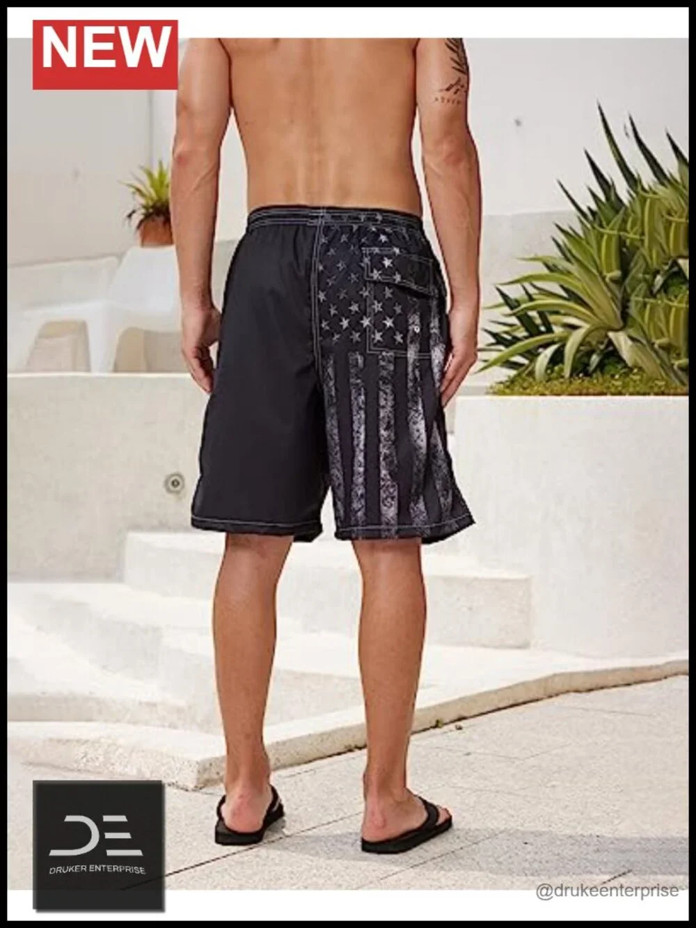 Quick Dry Board Shorts with Mesh Lining for Men
